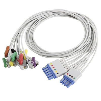 Leadwires банана EKG IEC 4,0 материала Leadwires TPU Philips 4+6 ECG