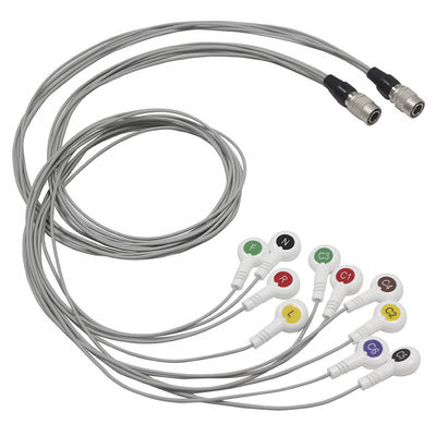 Кабель Шанхай Quntian TPU ECG Holter и кнопка IEC руководства Leadwires 10