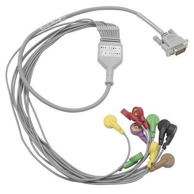 Кнопка руководства подводящего провода 10 кабеля 15pin Ecg MEIGAOYI ECG Holter