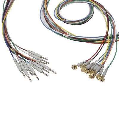 Тип электроды чашки штепсельной вилки Din 2,0 крышки EEG покрыл электрод Leadwires золота EEG EMS