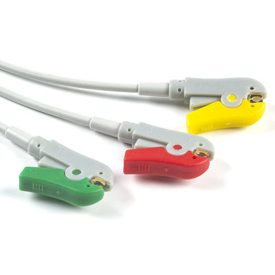 Кабель соединителя зажима ECG IEC кабеля AAMI 6Pin ECG и руководства Leadwires 3
