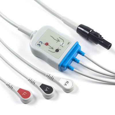 Кабели Kontron ECG и Leadwires 125 128 VSM510 3 руководство AHA щелкают 7Pin кабель соединителя ECG