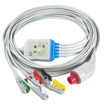 IEC руководства кабелей и Leadwires 5 Bionet BM3/5 ECG закрепляет 8Pin кабель соединителя ECG