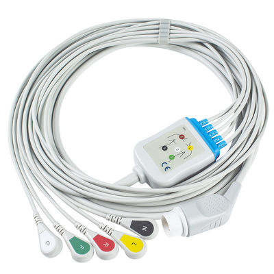 Кабель кнопки ECG руководства кабелей и Leadwires 8pin 3 взрослого ECG Philips