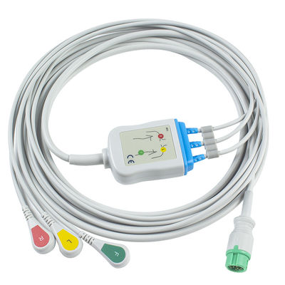 Соединитель ECG кабелей и Leadwires CB-72353P 11pin OEC-6102A Nihon Kohden ECG привязывает кнопку IEC 3 руководств