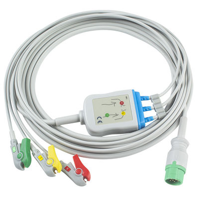 Кабель соединителя ECG зажима 12Pin IEC кабеля и Leadwires 3Lead Biolight BLT ECG