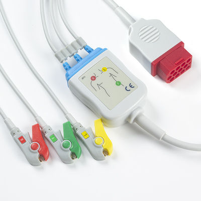 Контактный разъем ECG кабелей и Leadwires 12 Bionet новый BM3 BM5 ECG привязывает зажим хватальщика IEC 3 руководств