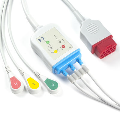 Кабели и Leadwires новой модели BM3 BM5 ECG Bionet щелкают ECG привязывают 3 контактный разъем IEC 12 руководства