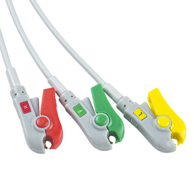 Пациент зажима IEC кабеля руководства Leadwires 3 Fukuda DS-8100 ECG обнаруживает