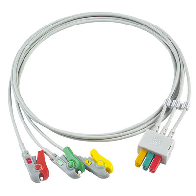 Пациент зажима IEC кабеля руководства Leadwires 3 Fukuda DS-8100 ECG обнаруживает