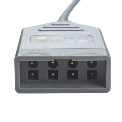 ПЛЮЩ биомедицинские 590478 ECG Trunck привязывает 4 кабель руководства AHA 3.0Meters ECG