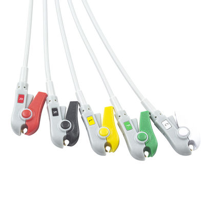 Для Omron > Colin совместимый прямой подключенный кабель ЭКГ и провода 5Lead IEC Grabber