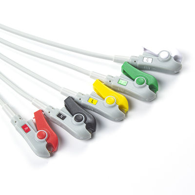 Для Omron > Colin совместимый прямой подключенный кабель ЭКГ и провода 5Lead IEC Grabber