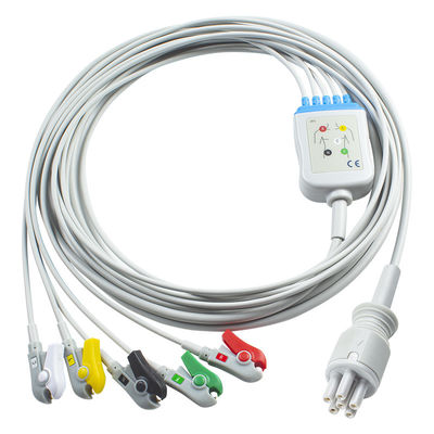 Для Omron > Colin совместимый прямой подключенный кабель ЭКГ и провода 5Lead IEC Grabber