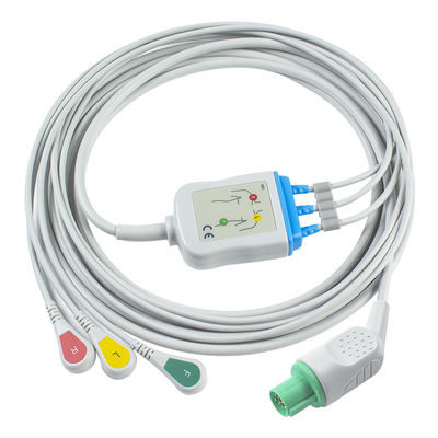 Hellige Совместимый прямой подключения Кабель ЭКГ и провода для 3Lead IEC Snap