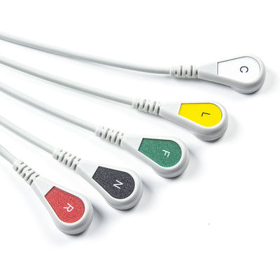Совместимый Siemens Drager 5 Lead Iec Snap Ecg Lead Cable / Ecg Lead Wire Set