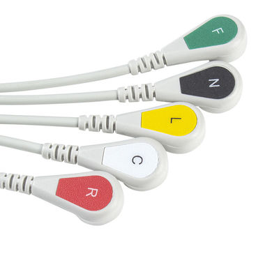 Совместимый Siemens Drager 5 Lead Iec Snap Ecg Lead Cable / Ecg Lead Wire Set