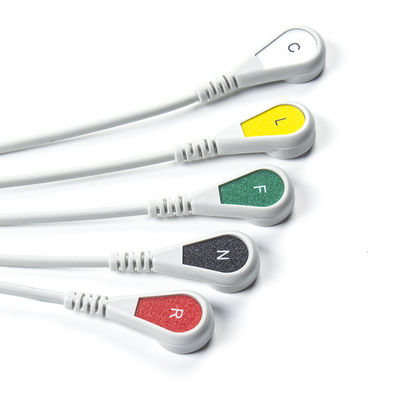 Совместимый Siemens Drager 5 Lead Iec Snap Ecg Lead Cable / Ecg Lead Wire Set