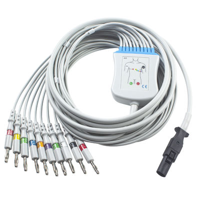 Кабель Q-стресса 60-00181-01 EKG Mortara 60-00180-01 и банан 4,0 IEC Pin Leadwires 12