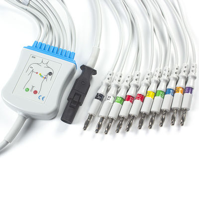 Кабель Q-стресса 60-00181-01 EKG Mortara 60-00180-01 и банан 4,0 IEC Pin Leadwires 12