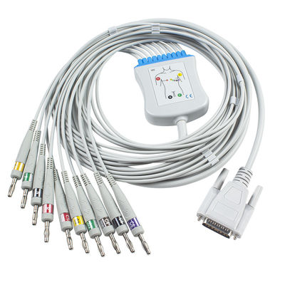 Банан 4,0 IEC Pin Leadwires 15 кабеля BA-902D ECG-FD07 ECG-9010K хобота Nihon Kohden Ekg