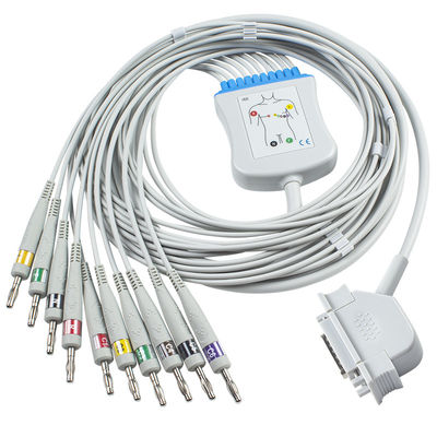 Кабель GE Hellige ECG для соединителя банана 4,0 IEC монитора EK36 EK403 EK4 EK413 EK43 EK512 EK53 EKG Cardiosys