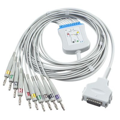 Шнуры кабеля ECG терпеливого монитора банана 4,0 10Leads EKG IEC Fukuda Denshi CP-101LD FX101 FX-7202