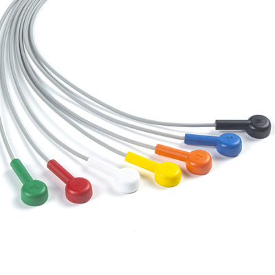 Leadwire Set 7 Leadwire ECG GE SEER 1000 3-канальный IEC Snap совместим для GE SEER 1000