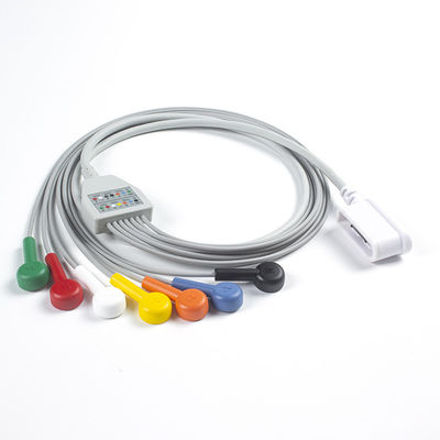 Leadwire Set 7 Leadwire ECG GE SEER 1000 3-канальный IEC Snap совместим для GE SEER 1000