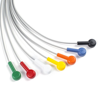 Leadwire Set 7 Leadwire ECG GE SEER 1000 3-канальный IEC Snap совместим для GE SEER 1000