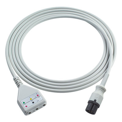 AAMI 6pin ECG ствол кабеля Edan Din стиль 3lead кабель 1.30M