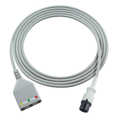 AAMI 6Pin ECG ствол кабеля Edan LL стиль 3lead кабель 1.30M