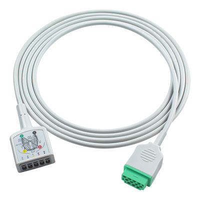 GE Marquette 11Pin 5Lead ECG Trunk Adapter Cable 1553AAO 120 250cx 259cx Vivid S6 ЭКГ расширительный кабель Евро стиль