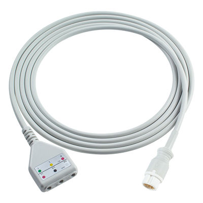 PH 12Pin ECG трубный кабель Phil-ips Din Style 3lead кабель 1.30M