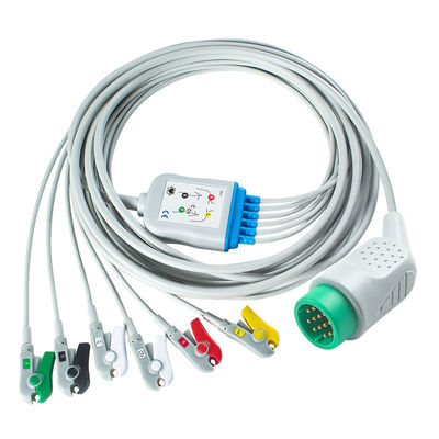Совместимый Medtronic Lifepak 20e 6Lead Кабель ЭКГ IEC Grabber Для Для Lifepak 12 20e 15 120