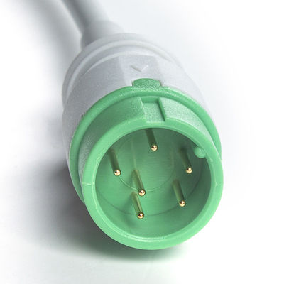 Серый Совместимый IVY 5Lead Кабель ЭКГ АХА Снег 1 м 3,0 диаметра