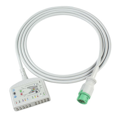 TPU Dynascope DS-5100E 12Pin ECG Пациентский кабель 10Lead для совместимости взрослых/педиатров