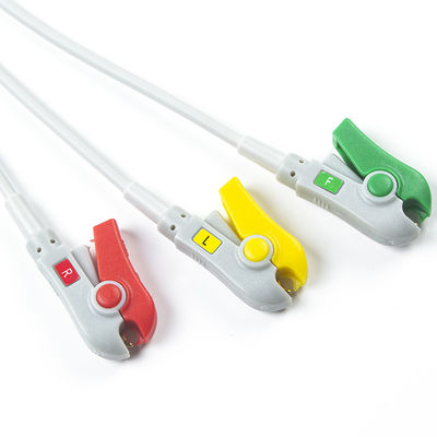1 м 3,0 диаметра полуфабрикаты кабель ЭКГ 3Lead IEC Grabber без разъема с 24 месяцем срока годности
