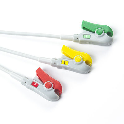 1 м 3,0 диаметра полуфабрикаты кабель ЭКГ 3Lead IEC Grabber без разъема с 24 месяцем срока годности