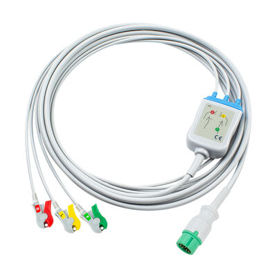 Yonker 12Pin E12 Один прямой кабель ЭКГ кабели ЭКГ и провода 3Lead AHA IEC