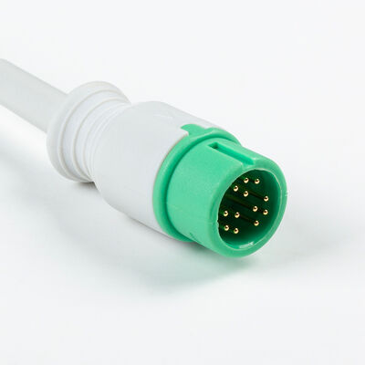 Yonker 12Pin E12 Один прямой кабель ЭКГ кабели ЭКГ и провода 3Lead AHA IEC