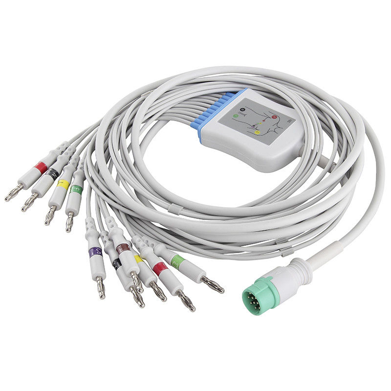 Соединитель IEC 4.0Banana кабеля и Leadwires Fukuda EKG Непосредственн-соединяет кабель EKG