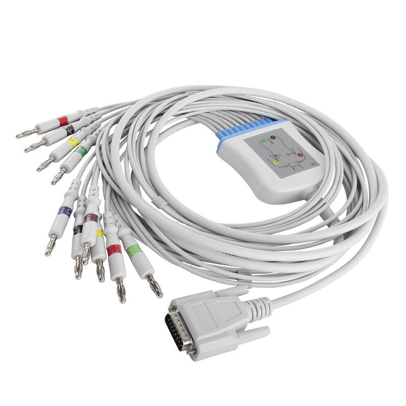 Соединитель банана IEC 4,0 кабеля и Leadwires Mindray DECG-03A M2461A ECG