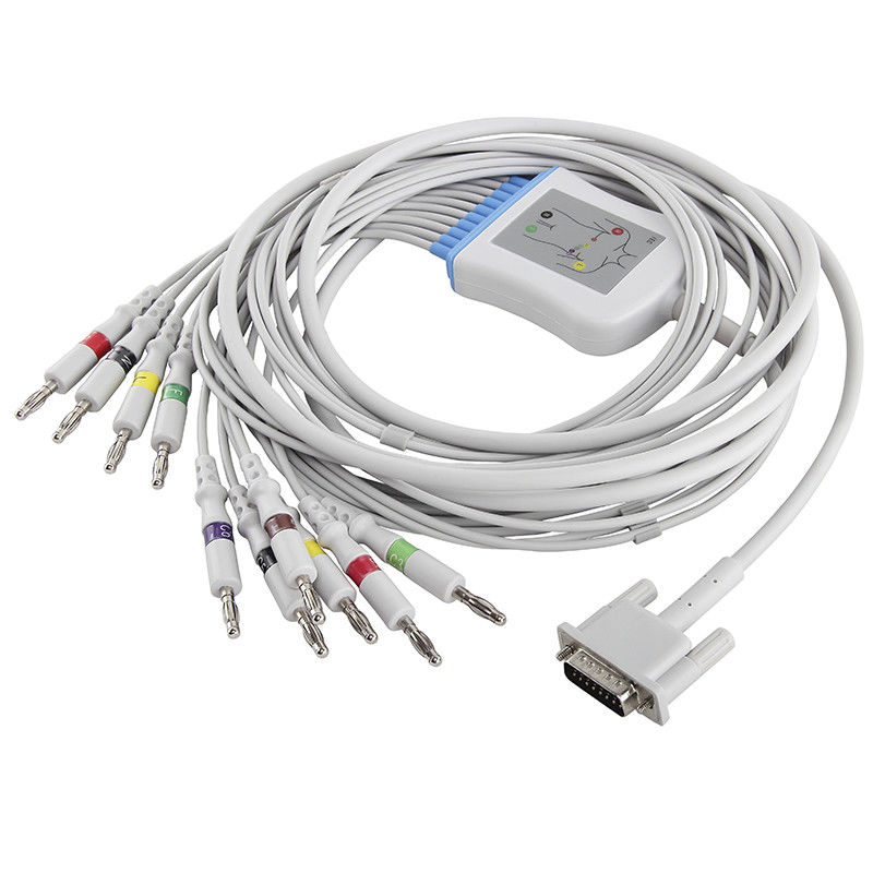Кабель кабеля M2461A M3702C 989803175901 EKG HP EKG Philips и банан 4,0 IEC Pin Leadwires 15