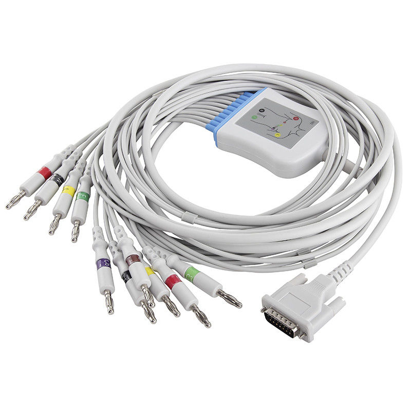 Кабель кабеля AT1 CS200 2,400095 2.400071E 2.400071S EKG Schiller EKG и банан 4,0 IEC Pin Leadwires 15