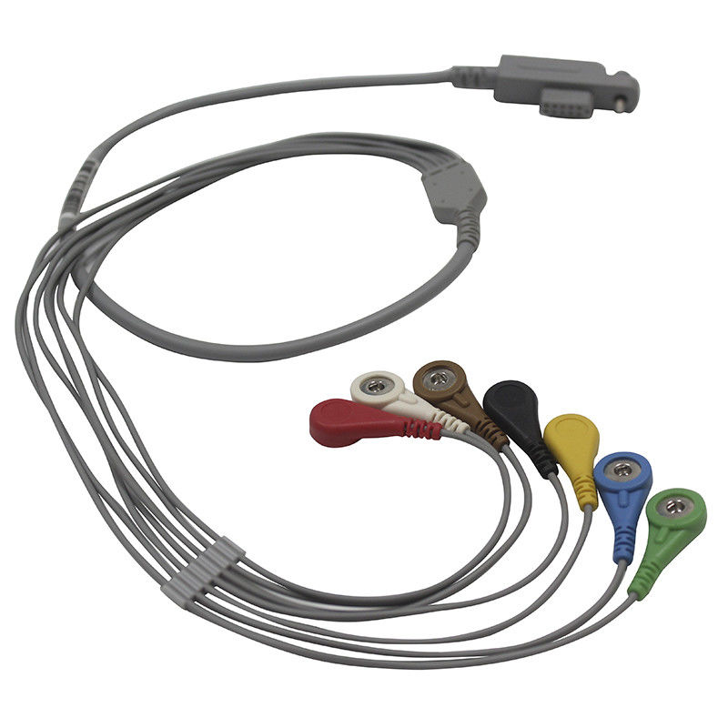 Тип кнопка IEC руководства кабеля JincoMed старый и Leadwires 10 Holter ECG
