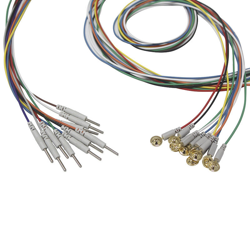 Тип электроды чашки штепсельной вилки Din 2,0 крышки EEG покрыл электрод Leadwires золота EEG EMS