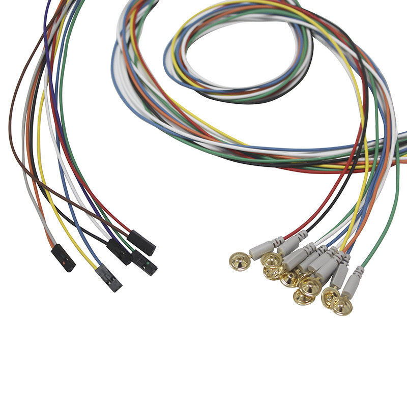 Тип электроды чашки штепсельной вилки Pin Du Pont 2 электроэнцефалографии Leadwires электродов EEG покрытые золотом