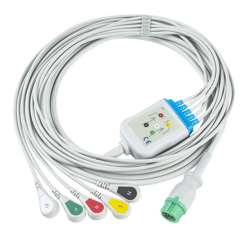 Mindray Datascope 040-000963-00 кабели EA6252B ECG и соединителей ECG Leadwires 12pin привязывает кнопку IEC 5 руководств