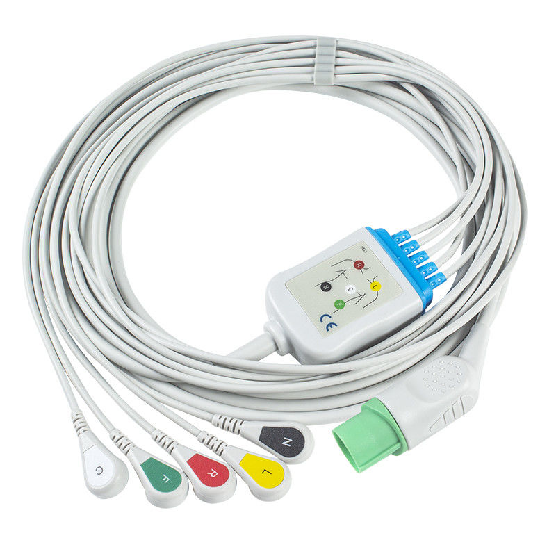Соединитель ECG кабелей и Leadwires 11pin Nihon Kohden TEC-7631C ECG привязывает кнопку IEC 5 руководств